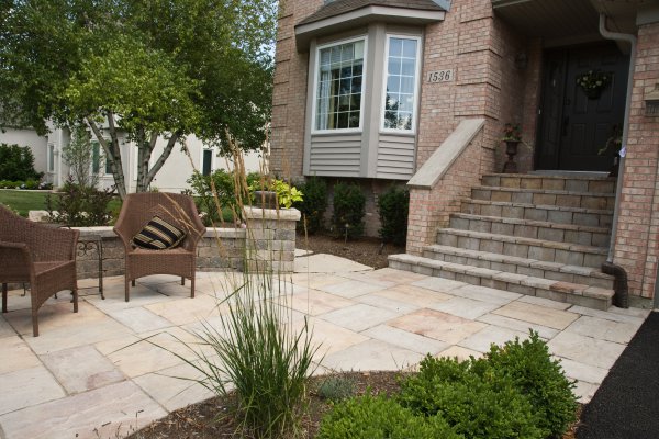 Front entrance by Unilock with Rivenstone paver