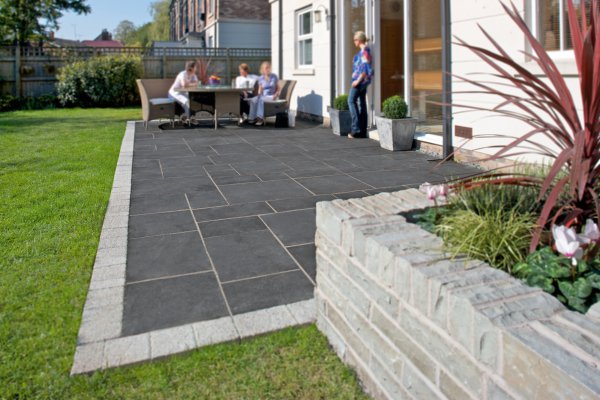 Patio with Natural Stone by Unilock