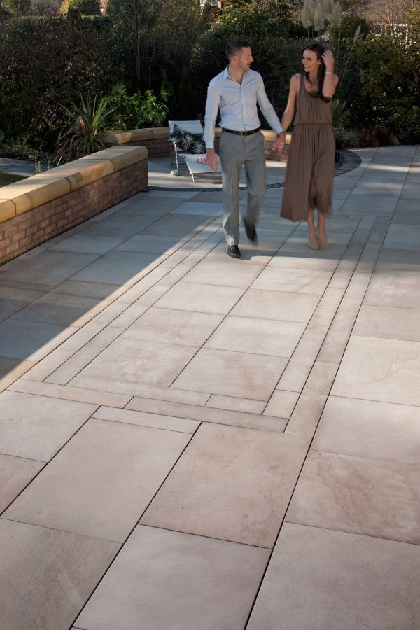 Unilock Patio with Natural Stone