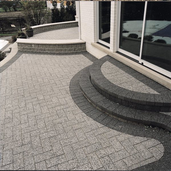 Unilock paver patio with Series 3000