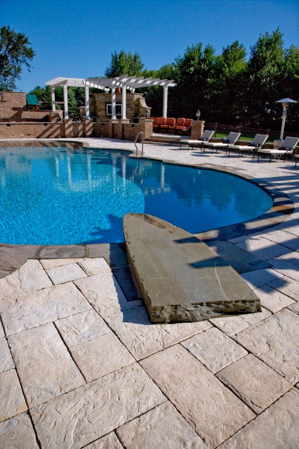 Unilock Pool Deck and Patio with Yorkstone paver