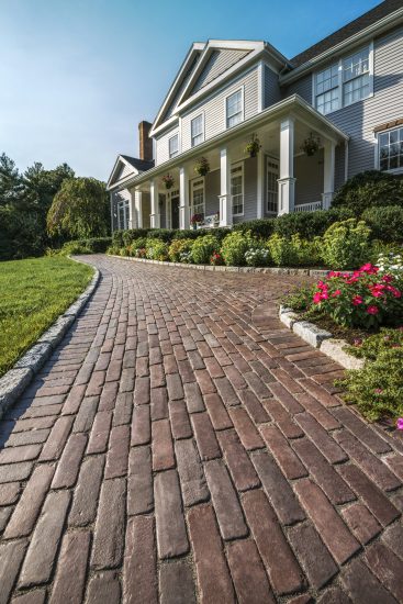 Grand Front Entrance made with Copthorne paver - Photos