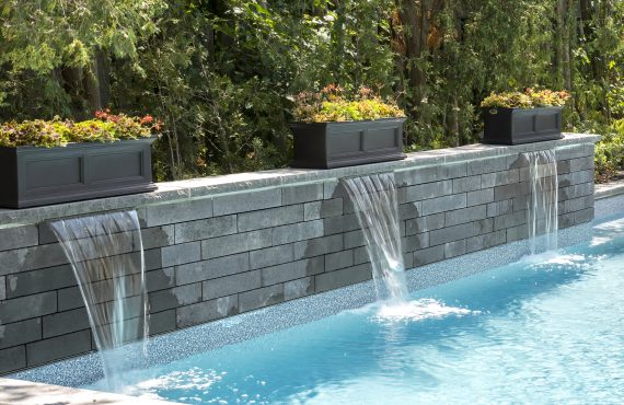 Pool with a Lineo Wall Water Feature Photos