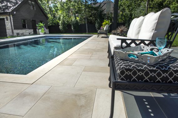 Natural Stone modern pool deck and Patio Photos